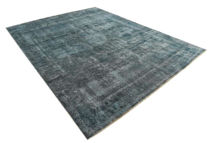 9' 1 x 12' Hand Knotted Ultra Vintage Persian Wool Rug