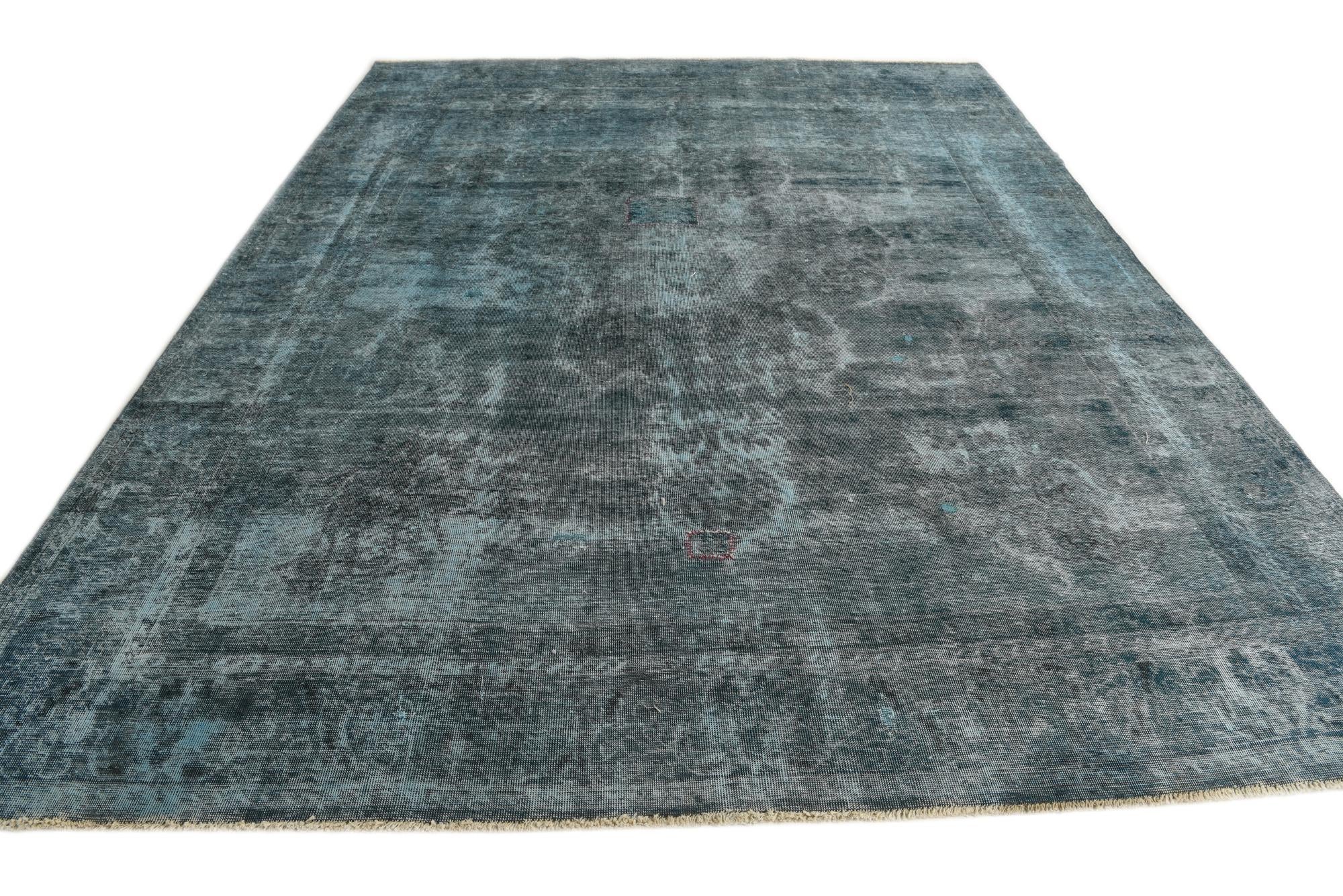 9' 1 x 12' Hand Knotted Ultra Vintage Persian Wool Rug