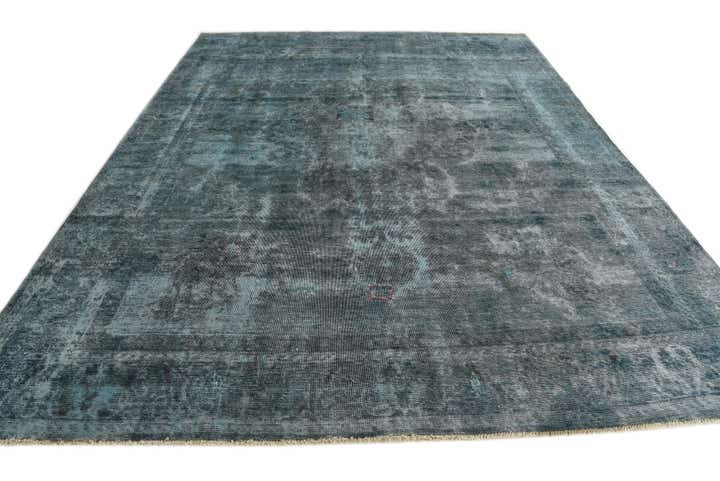 9' 1 x 12' Hand Knotted Ultra Vintage Persian Wool Rug