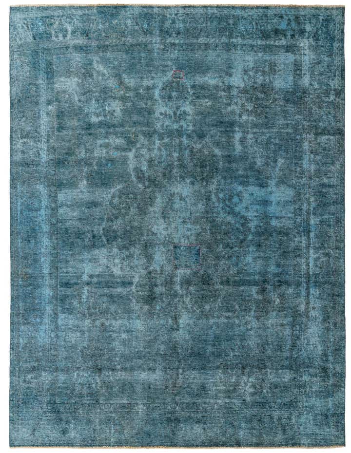9' 1 x 12' Hand Knotted Ultra Vintage Persian Wool Rug