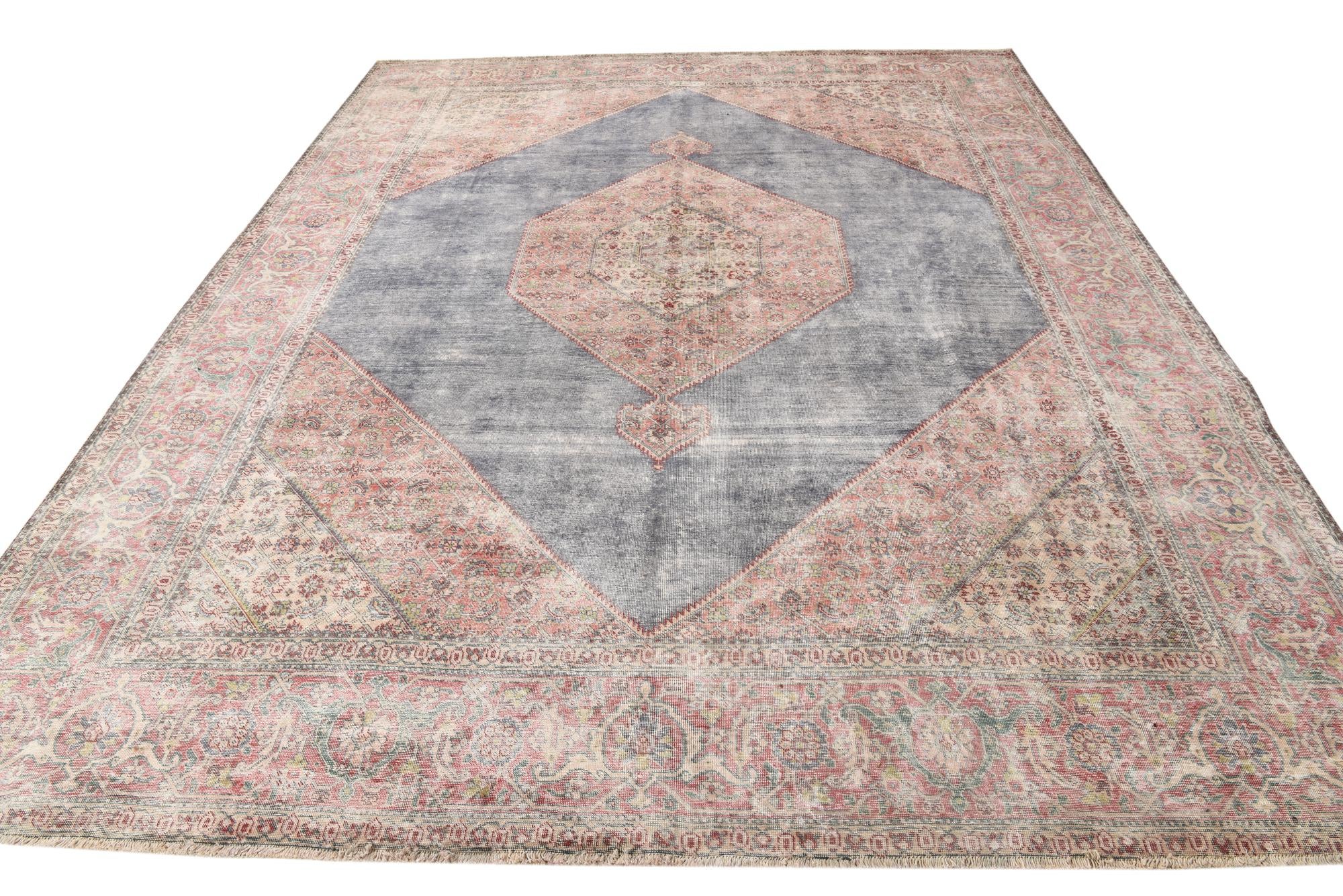 300cm x 370cm anudado a mano Ultra Vintage Alfombra Persa Lana