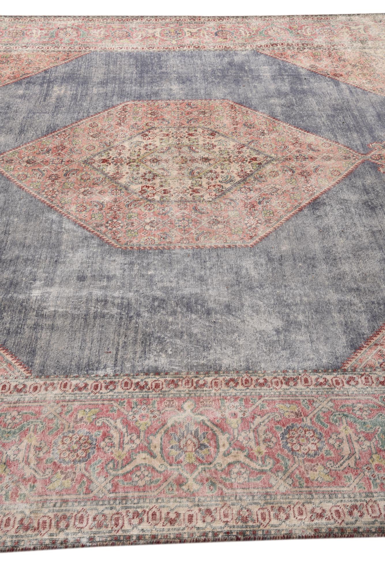 300cm x 370cm anudado a mano Ultra Vintage Alfombra Persa Lana
