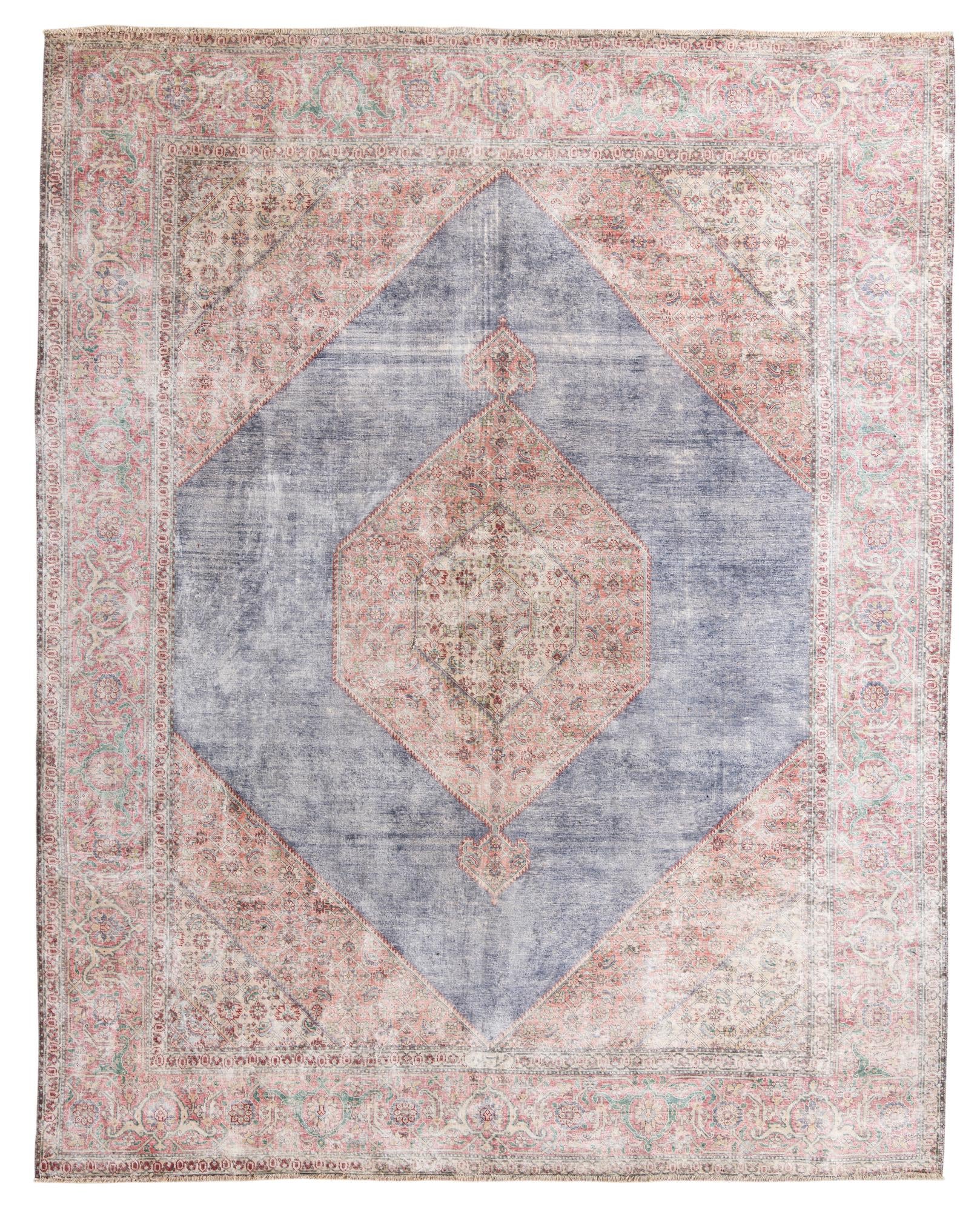 9' 10 x 12' 2 Hand Knotted Ultra Vintage Persian Wool Rug