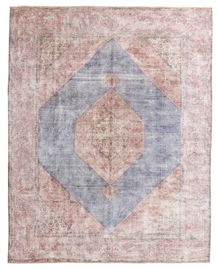 9' 10 x 12' 2 Hand Knotted Ultra Vintage Persian Wool Rug