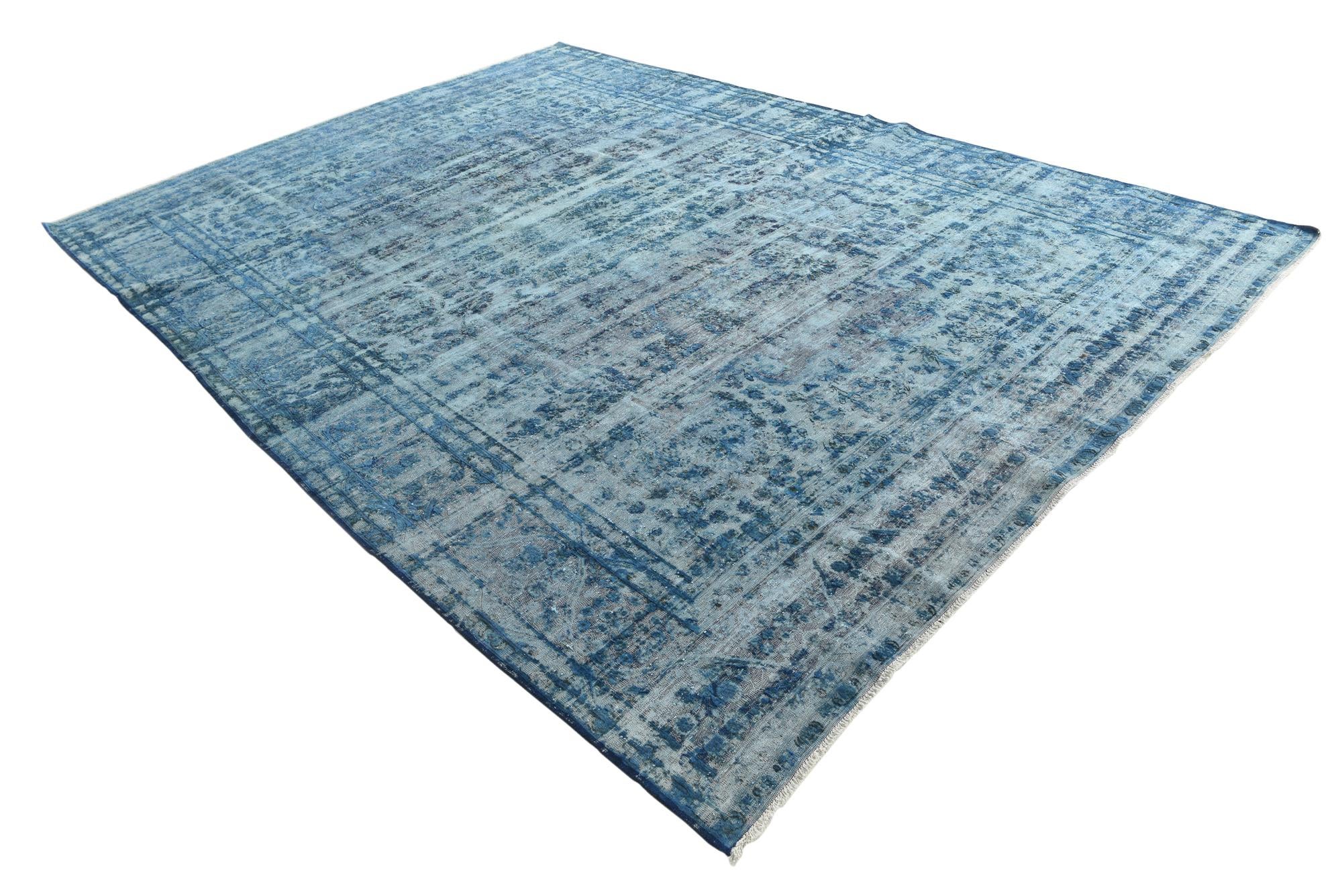 9' 5 x 13' 4 Hand Knotted Ultra Vintage Persian Wool Rug