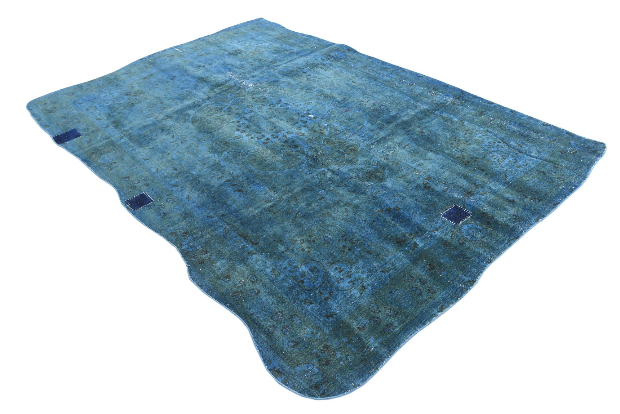 6' 6 x 9' 7 Hand Knotted Ultra Vintage Persian Wool Rug