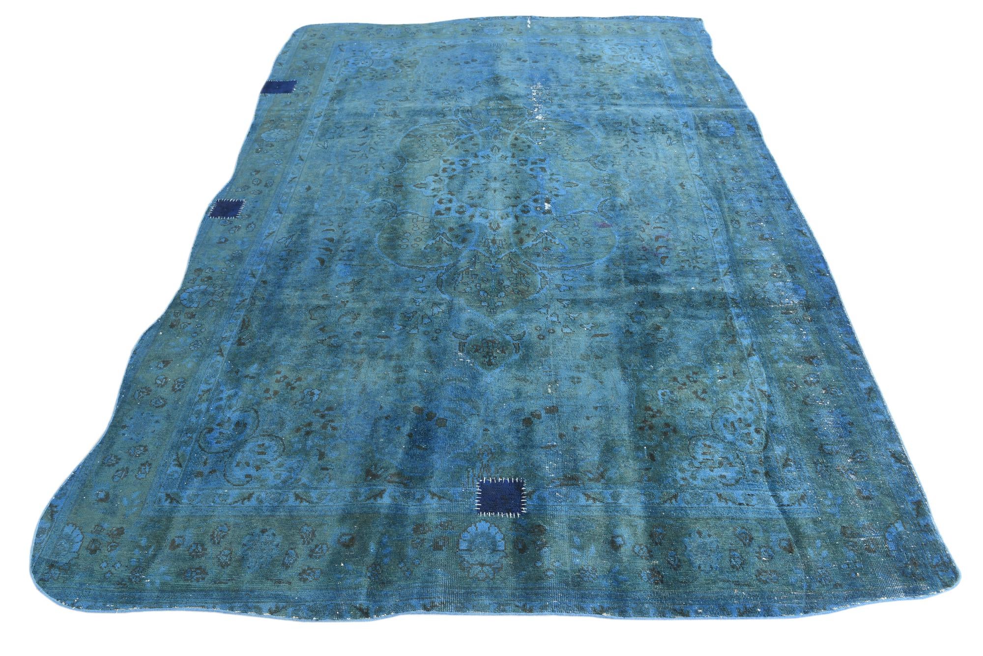 6' 6 x 9' 7 Hand Knotted Ultra Vintage Persian Wool Rug