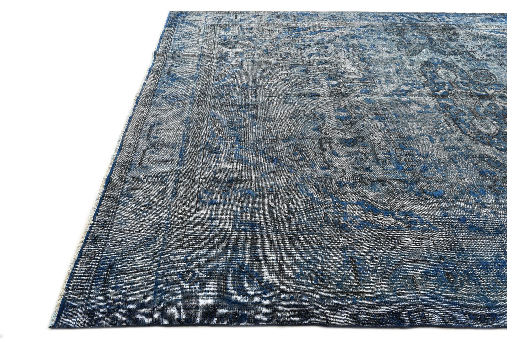 9' 3 x 12' 9 Hand Knotted Ultra Vintage Persian Wool Rug
