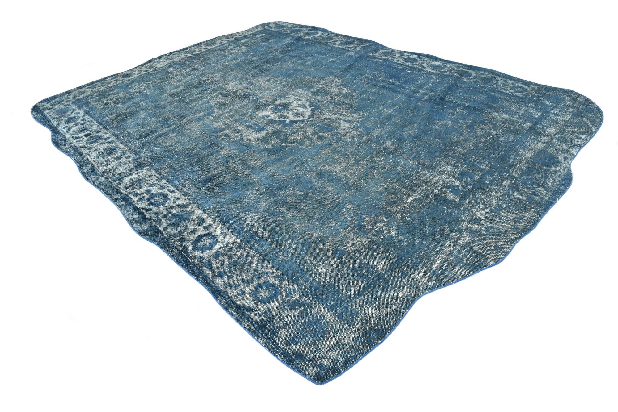 9' x 12' 5 Hand Knotted Ultra Vintage Persian Wool Rug