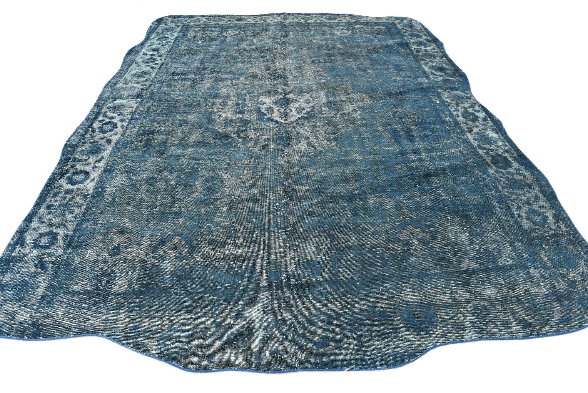 9' x 12' 5 Hand Knotted Ultra Vintage Persian Wool Rug