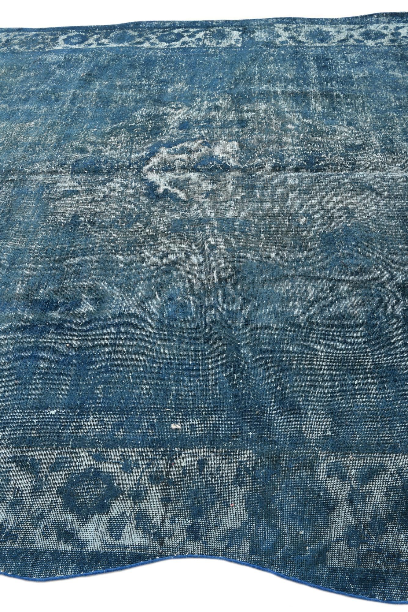 9' x 12' 5 Hand Knotted Ultra Vintage Persian Wool Rug