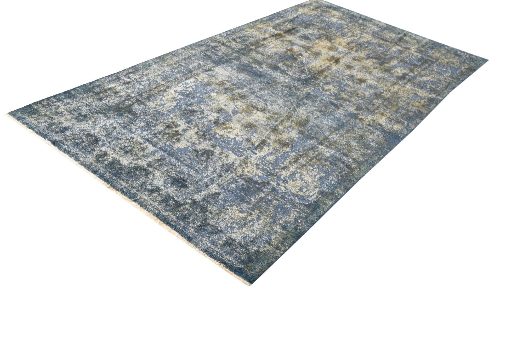 4' 9 x 8' 10 Hand Knotted Ultra Vintage Persian Wool Rug