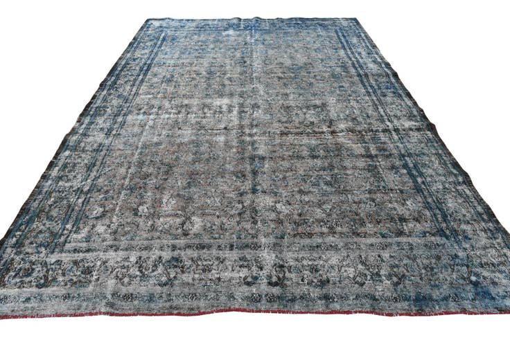 Detail image of 8' 8 x 12' 3 Hand Knotted Ultra Vintage Persian Wool Rug