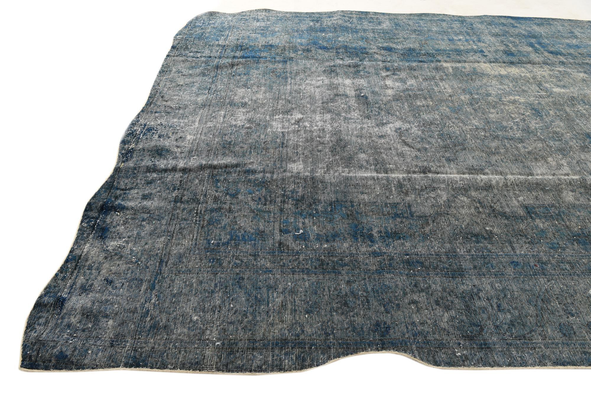 9' 5 x 12' 1 Hand Knotted Ultra Vintage Persian Wool Rug