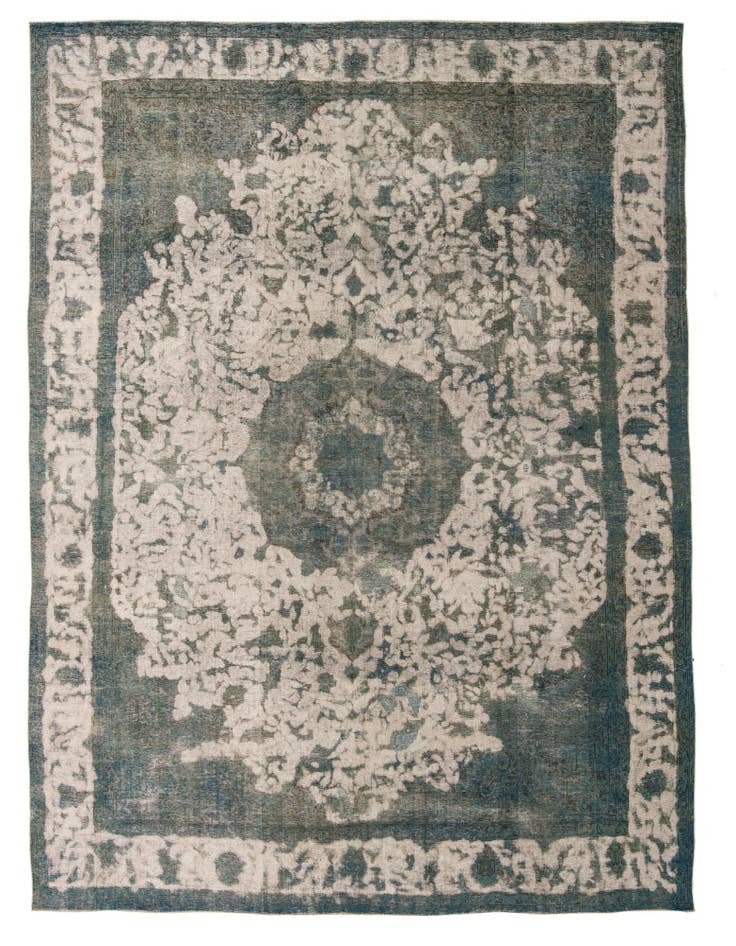 Detail image of 9' 6 x 12' 9 Hand Knotted Ultra Vintage Persian Wool Rug