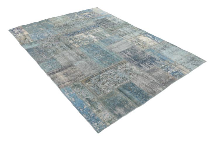 Detail image of 5' 9 x 8' Hand Knotted Ultra Vintage Persian Wool Rug