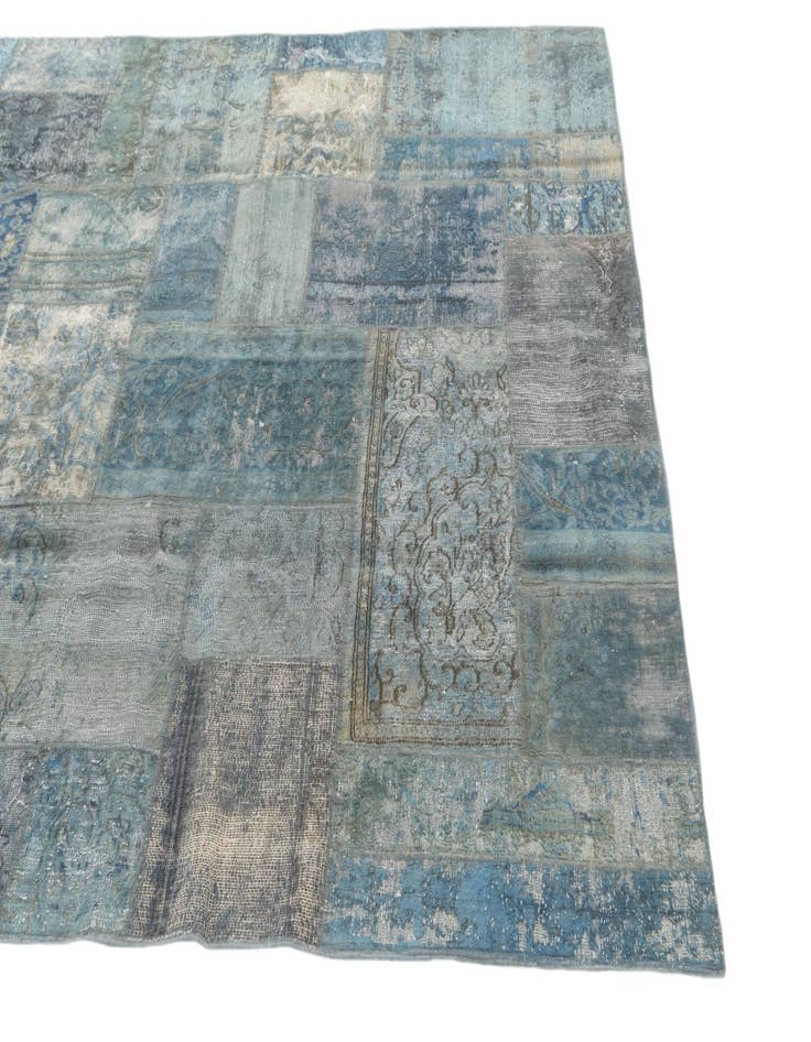 Detail image of 5' 9 x 8'  Hand Knotted Ultra Vintage Persian Wool Rug