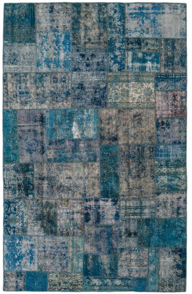 5' 10 x 9' 1 Hand Knotted Ultra Vintage Persian Wool Rug