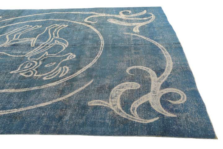 9' 4 x 11' 10 Hand Knotted Ultra Vintage Persian Wool Rug