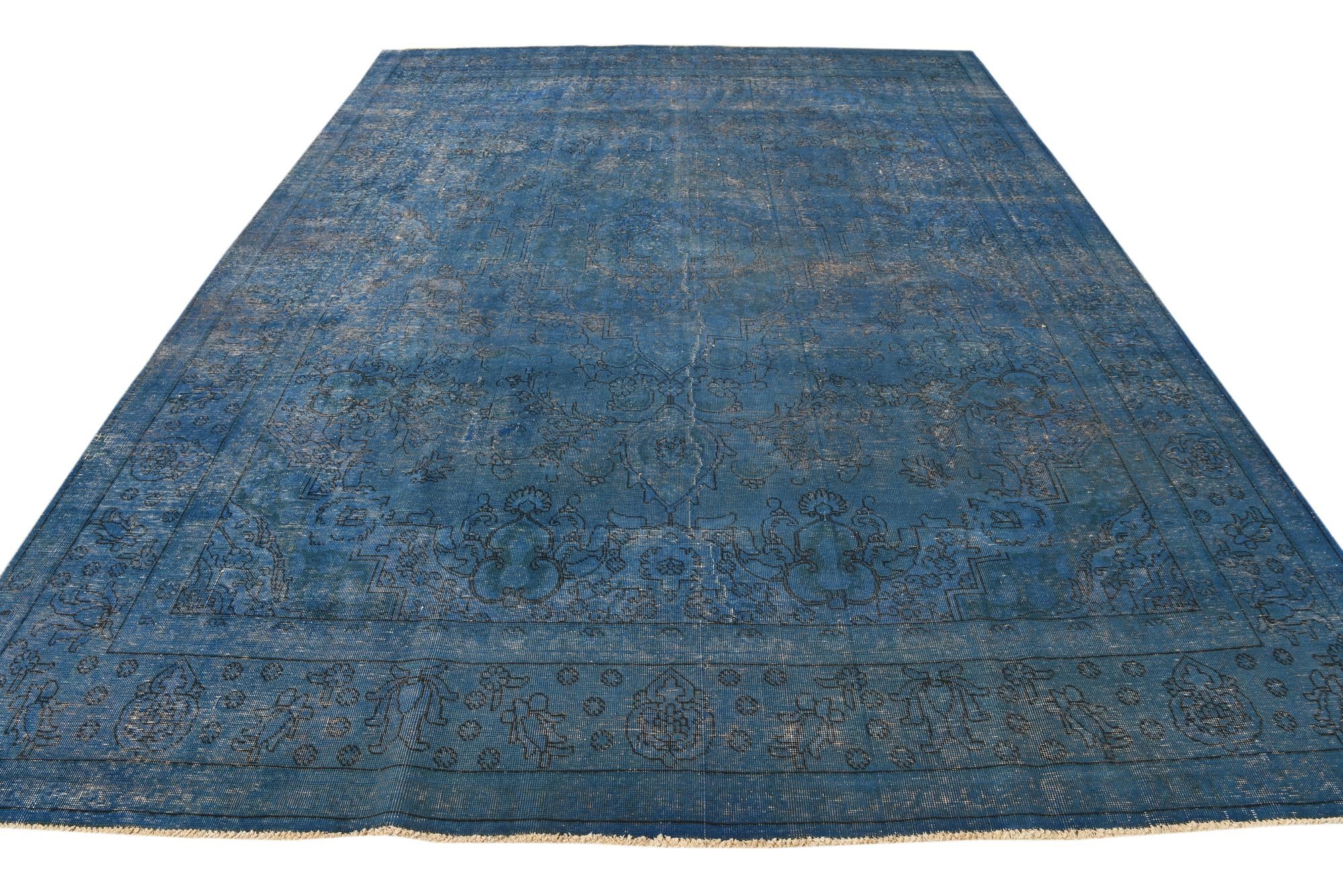 9' 6 x 12' 10 Hand Knotted Ultra Vintage Persian Wool Rug