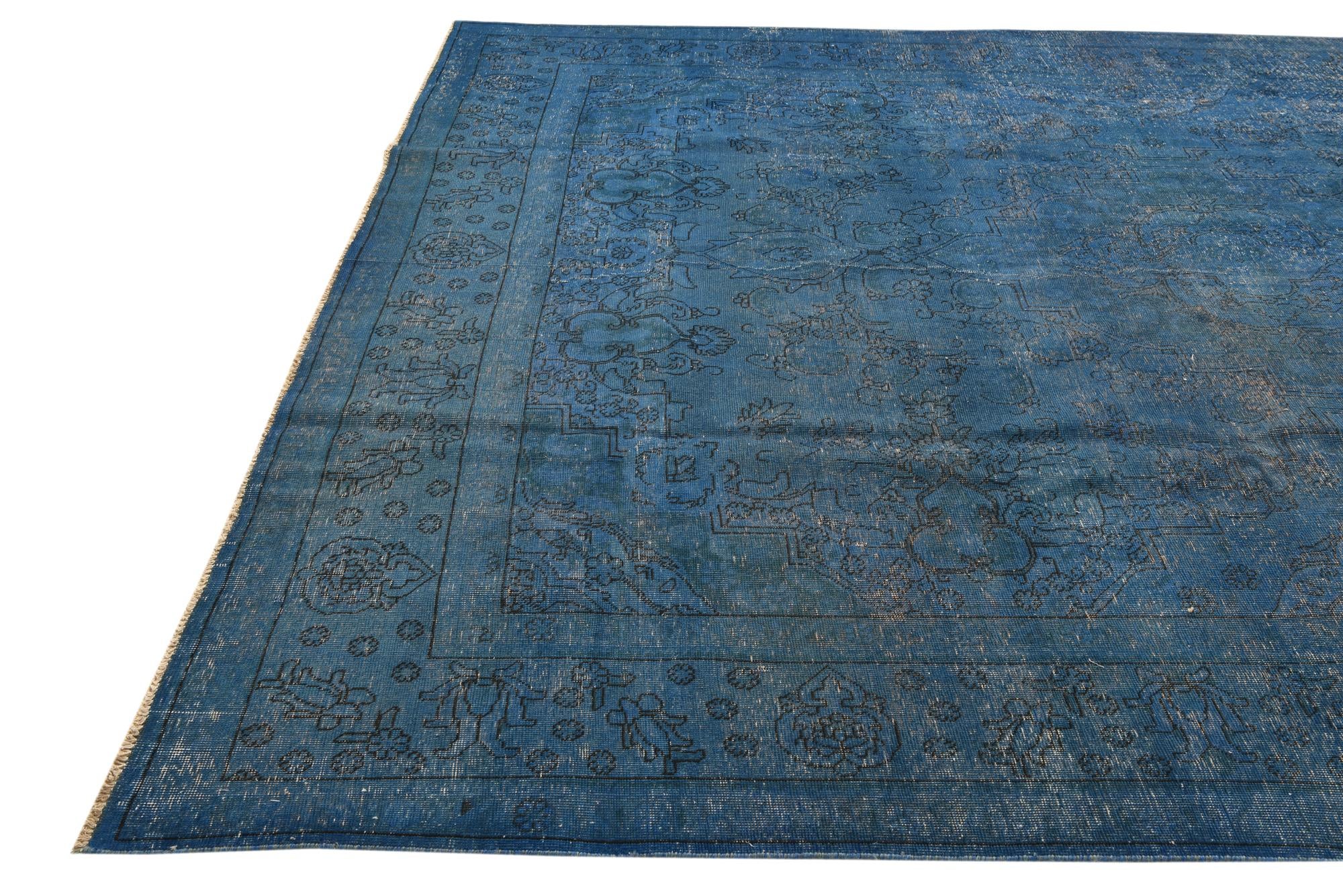 9' 6 x 12' 10 Hand Knotted Ultra Vintage Persian Wool Rug