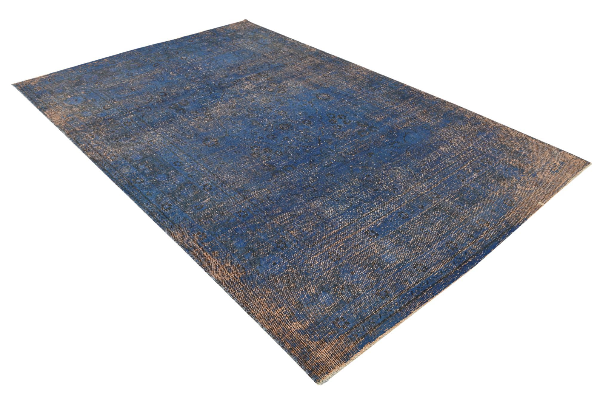 6' 10 x 10' 6 Hand Knotted Ultra Vintage Persian Wool Rug