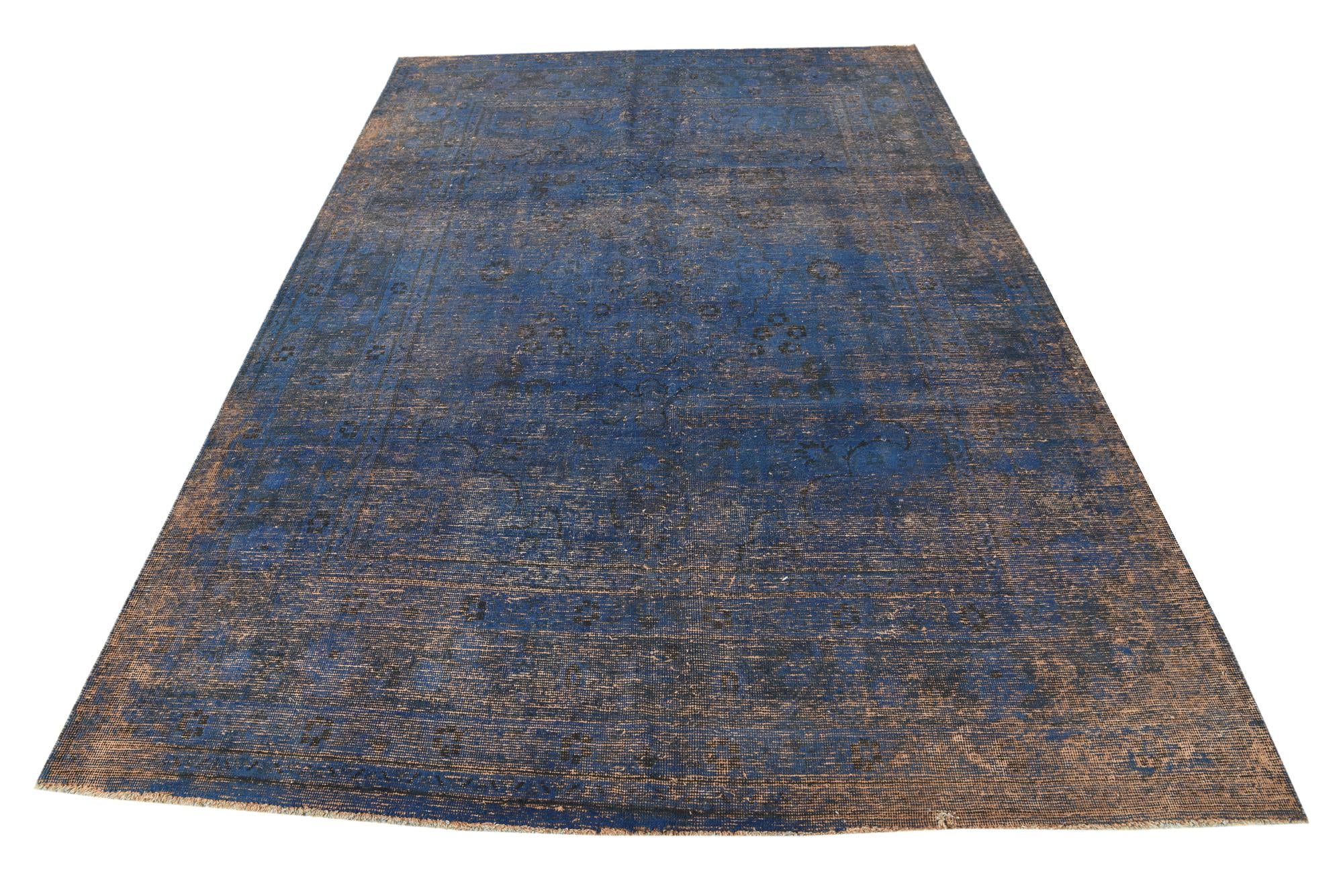 6' 10 x 10' 6 Hand Knotted Ultra Vintage Persian Wool Rug
