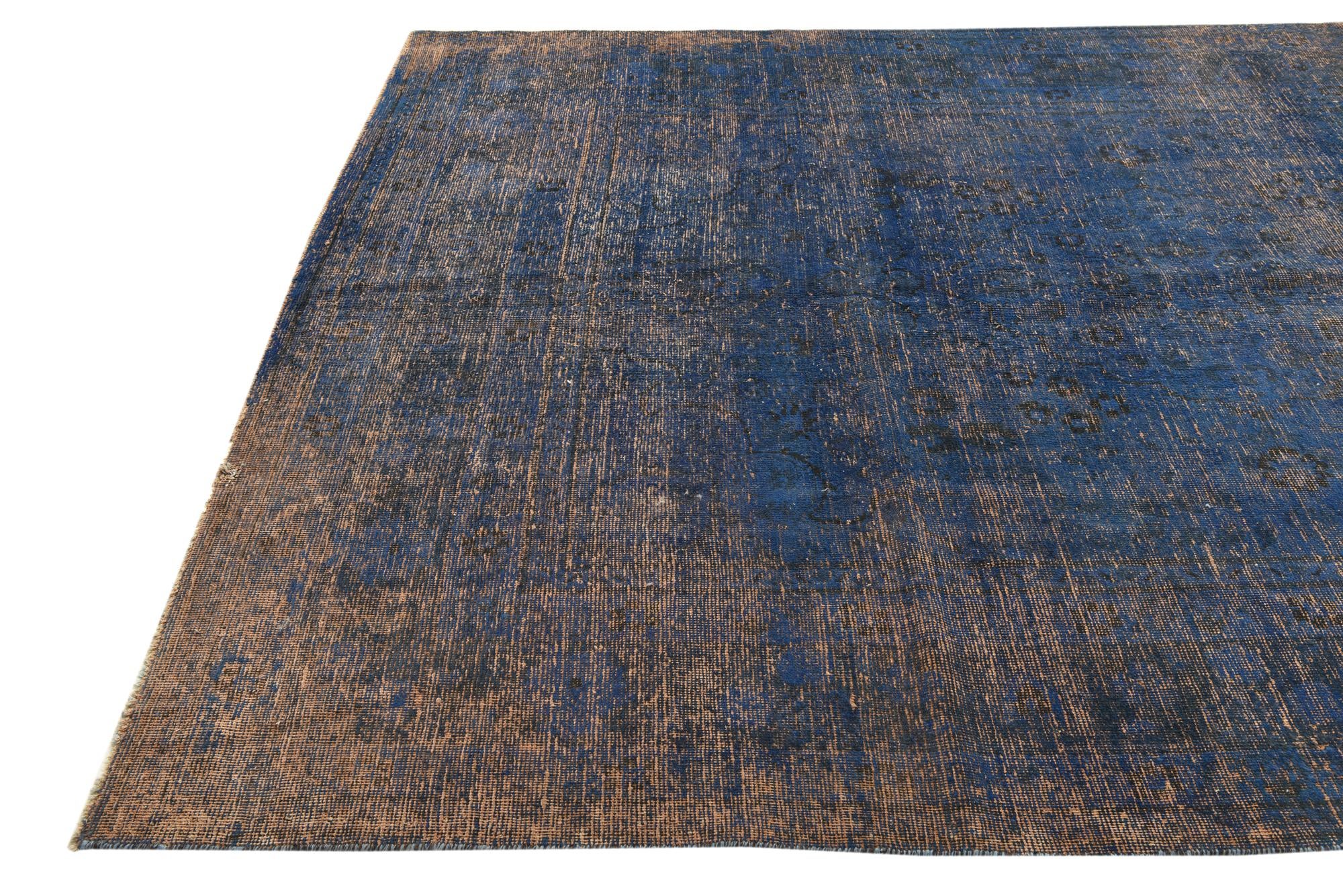 6' 10 x 10' 6 Hand Knotted Ultra Vintage Persian Wool Rug