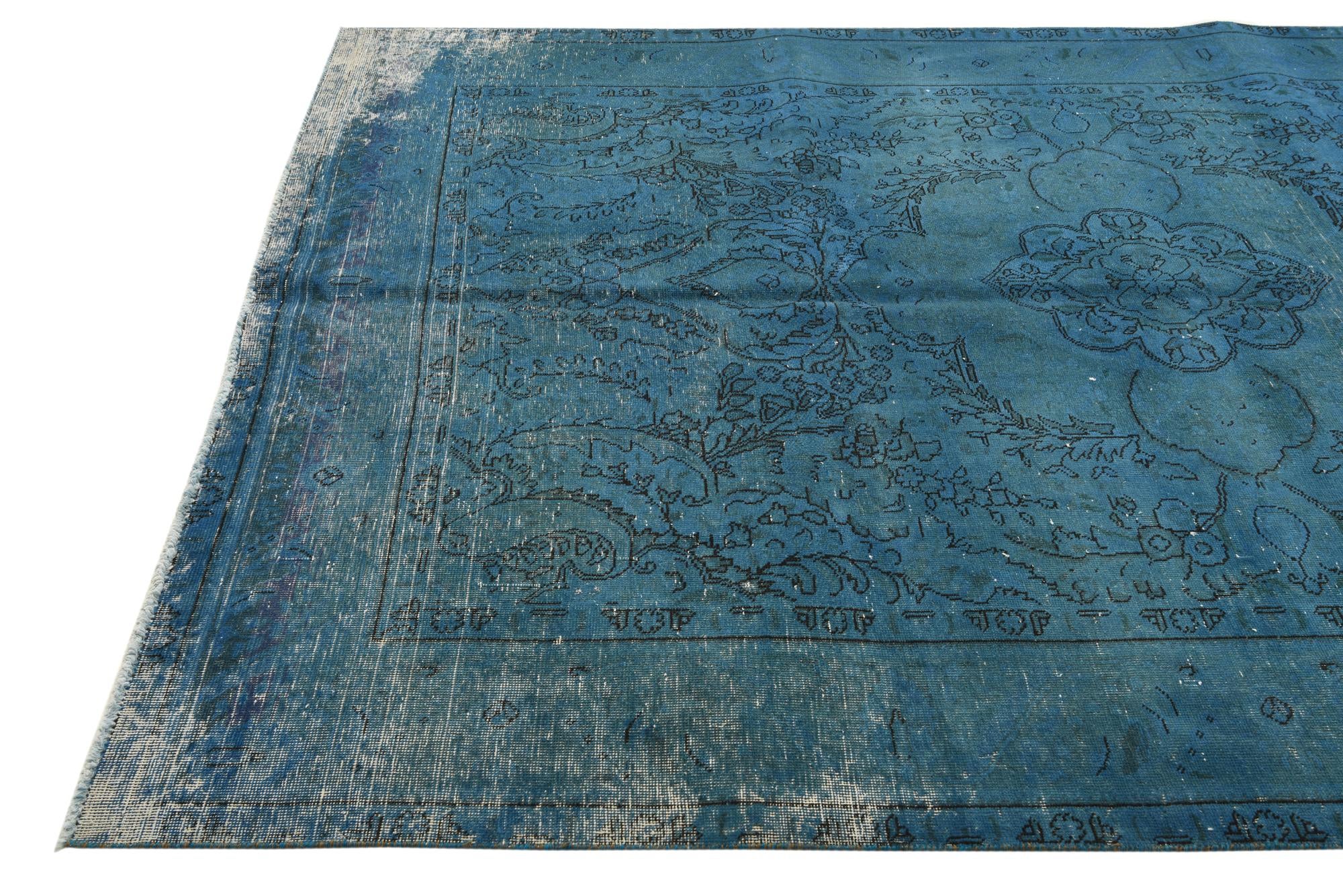 6' 4 x 9' 3 Hand Knotted Ultra Vintage Persian Wool Rug