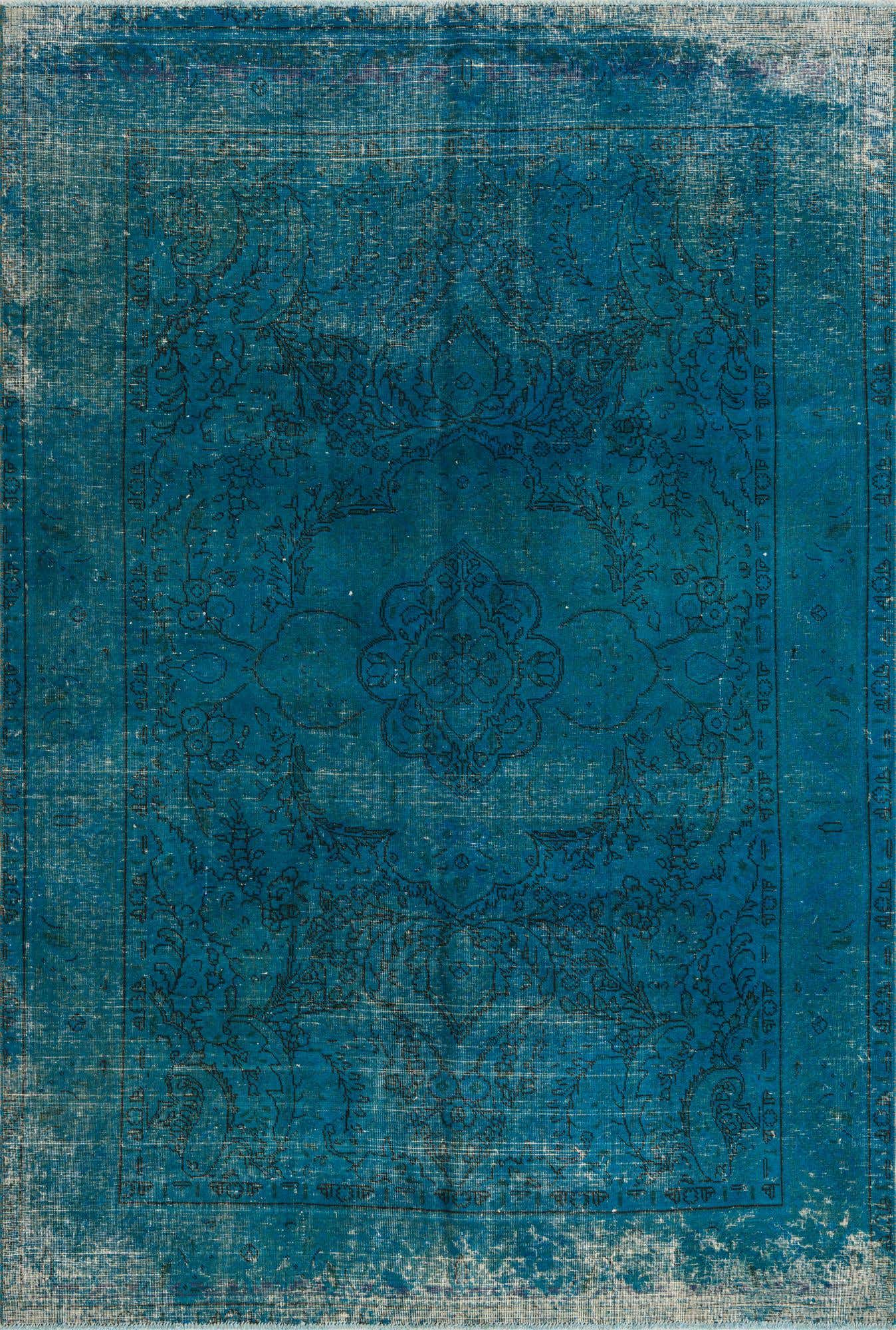 6' 4 x 9' 3 Hand Knotted Ultra Vintage Persian Wool Rug