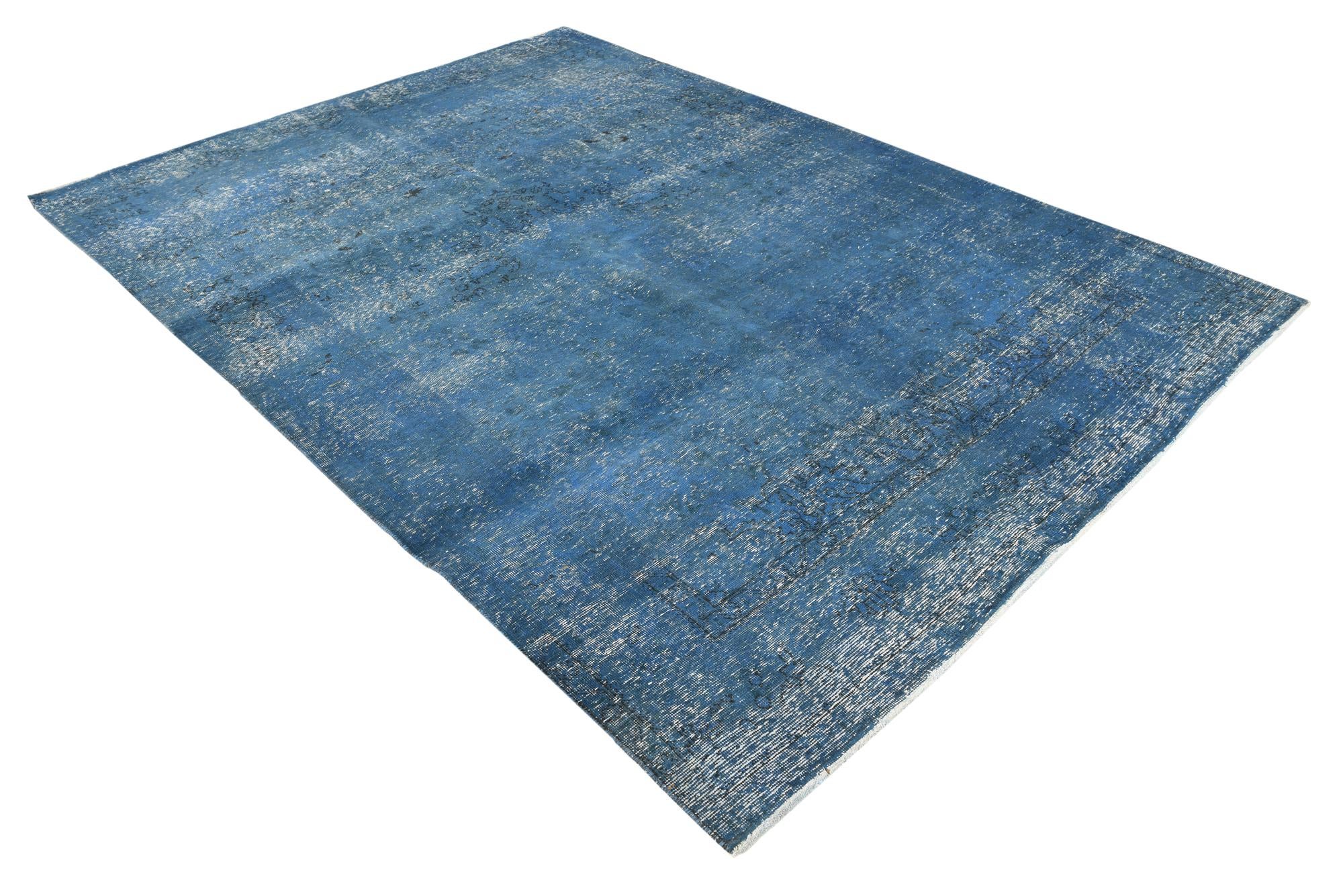 6' 8 x 9' 8 Hand Knotted Ultra Vintage Persian Wool Rug