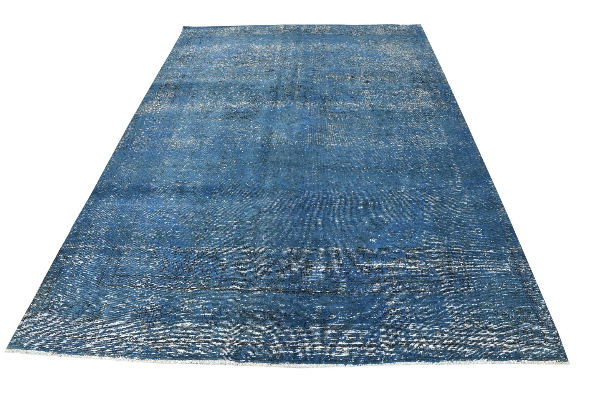 6' 8 x 9' 8 Hand Knotted Ultra Vintage Persian Wool Rug