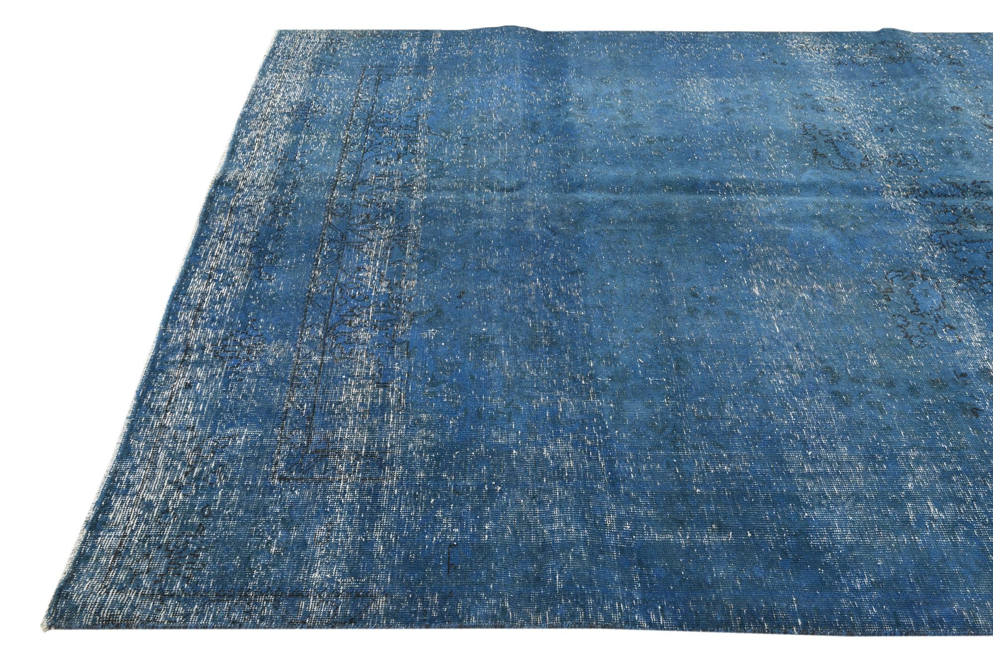 6' 8 x 9' 8 Hand Knotted Ultra Vintage Persian Wool Rug