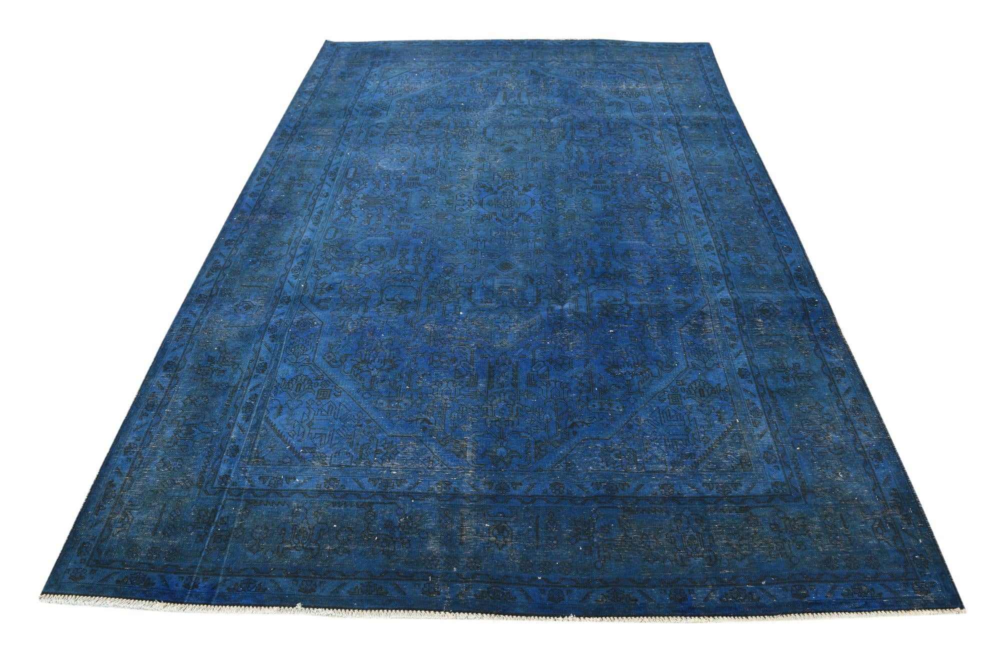 6' 4 x 9' 8 Hand Knotted Ultra Vintage Persian Wool Rug