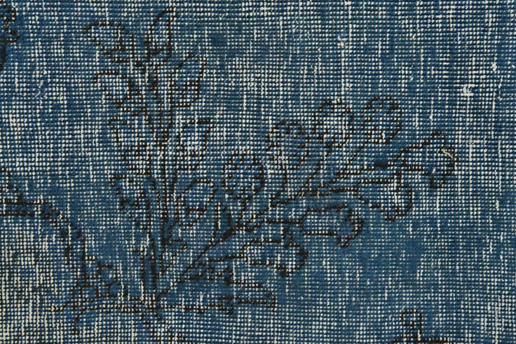 Detail image of 6' 7 x 9' Hand Knotted Ultra Vintage Persian Wool Rug