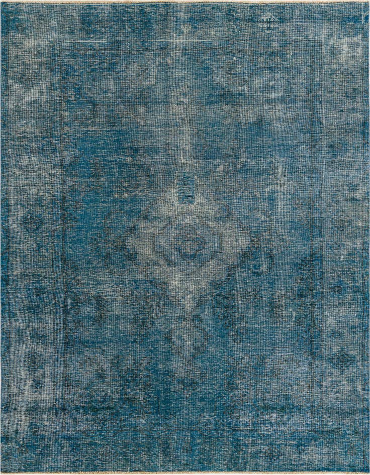 Detail image of 6' 7 x 9' Hand Knotted Ultra Vintage Persian Wool Rug