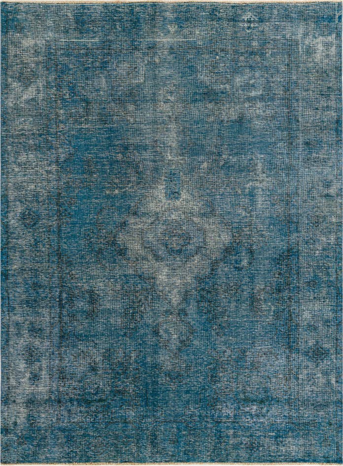 Detail image of 6' 7 x 9' Hand Knotted Ultra Vintage Persian Wool Rug