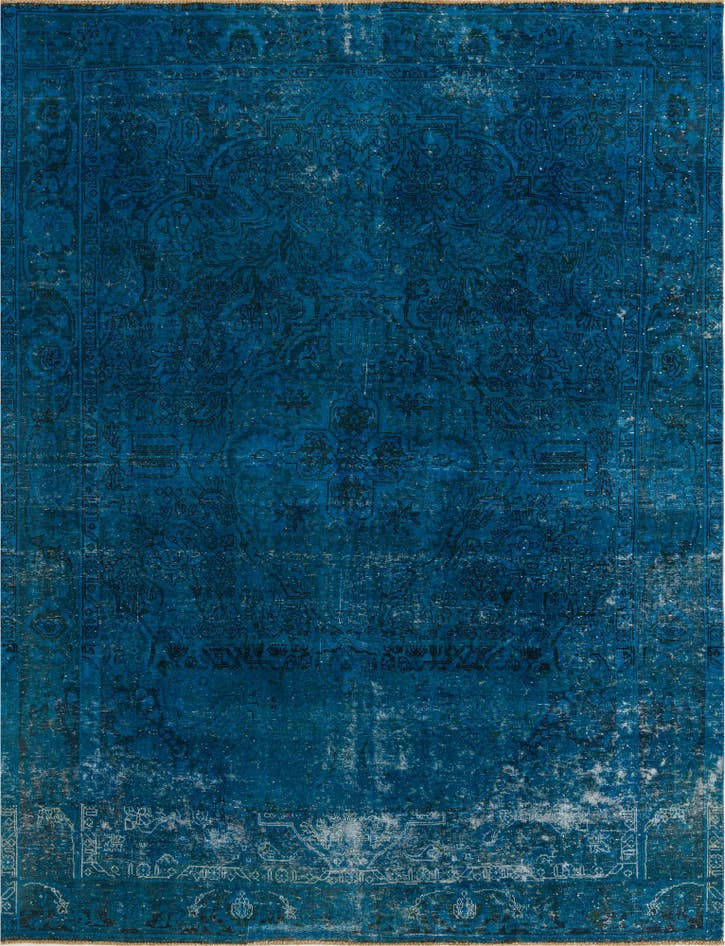 Detail image of 8' 1 x 10' 6 Hand Knotted Ultra Vintage Persian Wool Rug