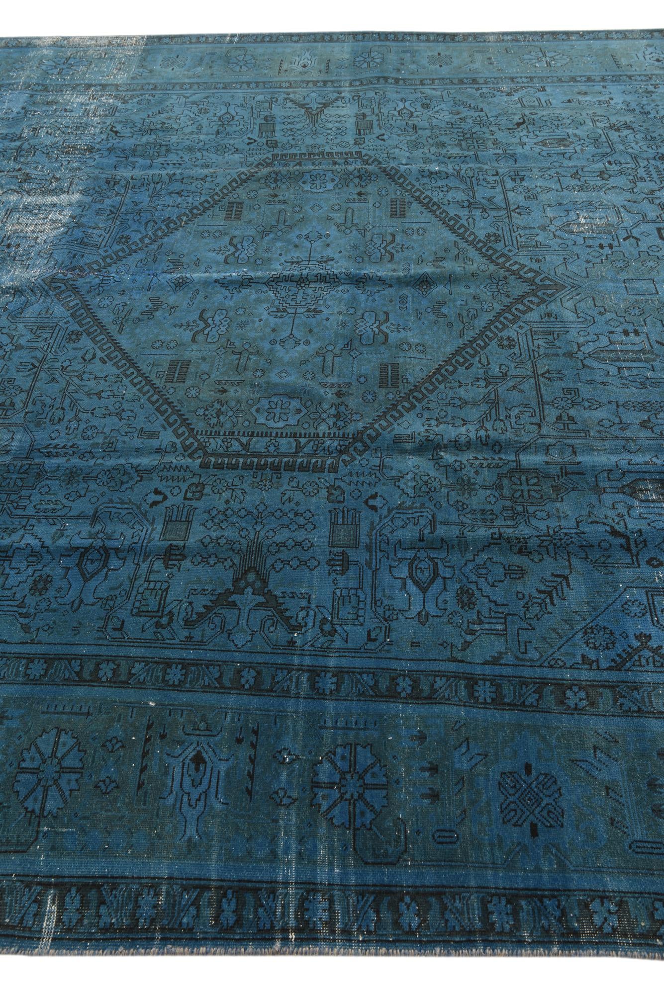 9' 8 x 13' 1 Hand Knotted Ultra Vintage Persian Wool Rug