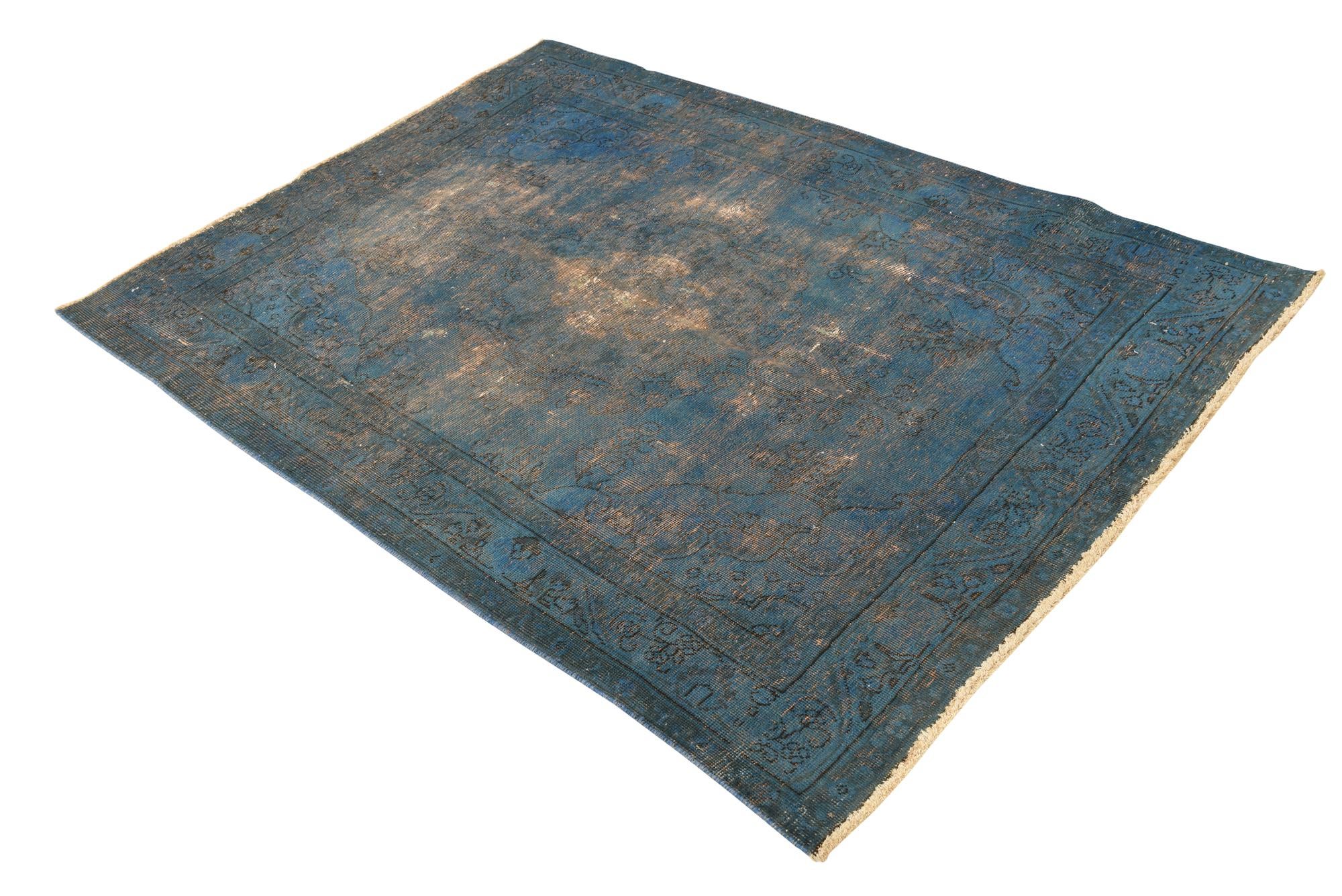 4' 7 x 6' 5 Hand Knotted Ultra Vintage Persian Wool Rug