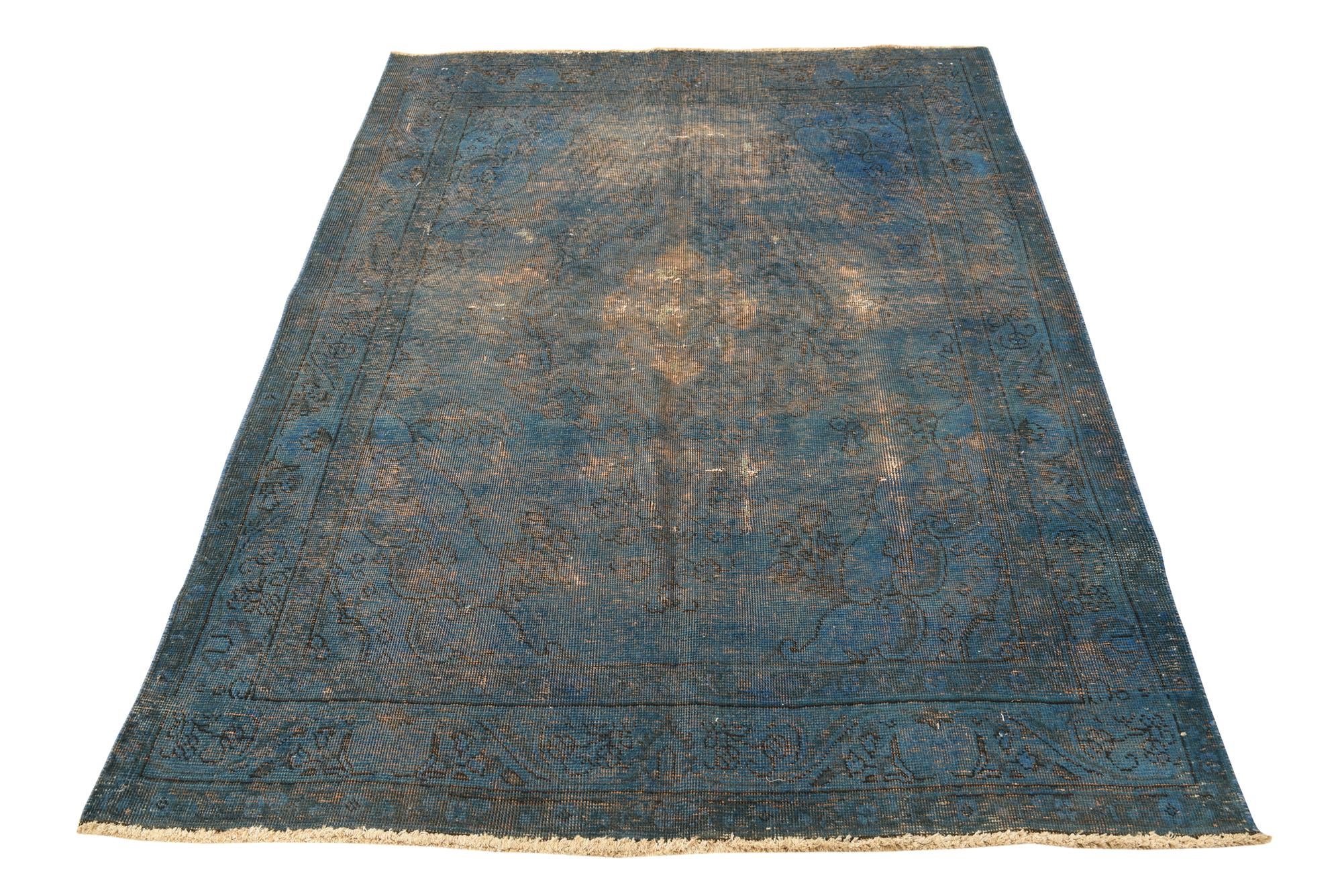4' 7 x 6' 5 Hand Knotted Ultra Vintage Persian Wool Rug