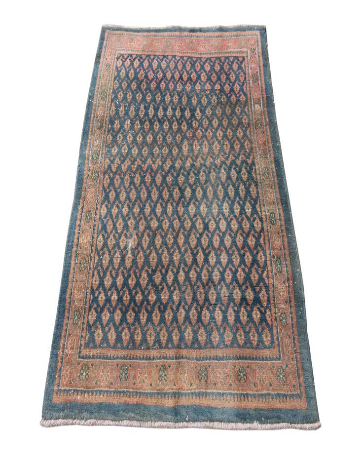 Detail image of 3' 8 x 4' 8  Hand Knotted Ultra Vintage Persian Wool Rug