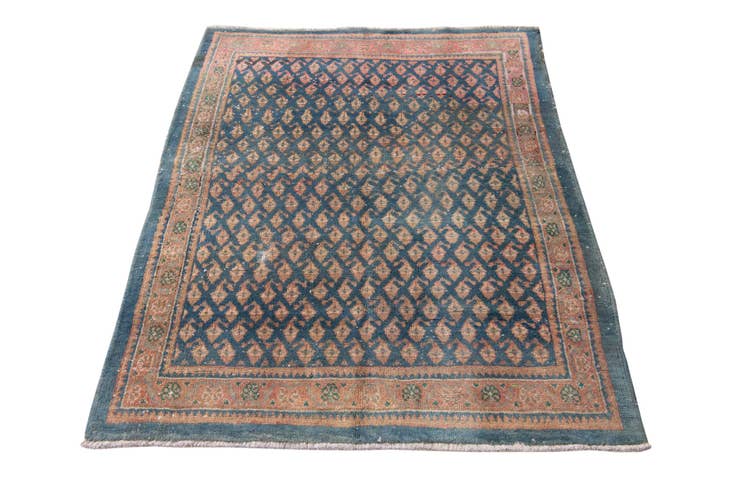 Detail image of 3' 8 x 4' 8 Hand Knotted Ultra Vintage Persian Wool Rug