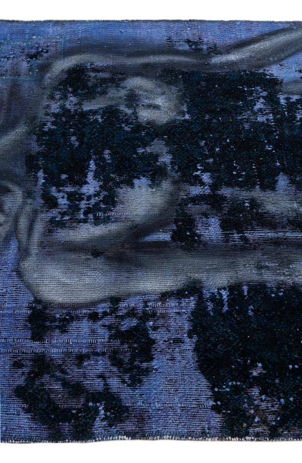 Detail image of 3' 8 x 5' Hand Knotted Ultra Vintage Persian Wool Rug