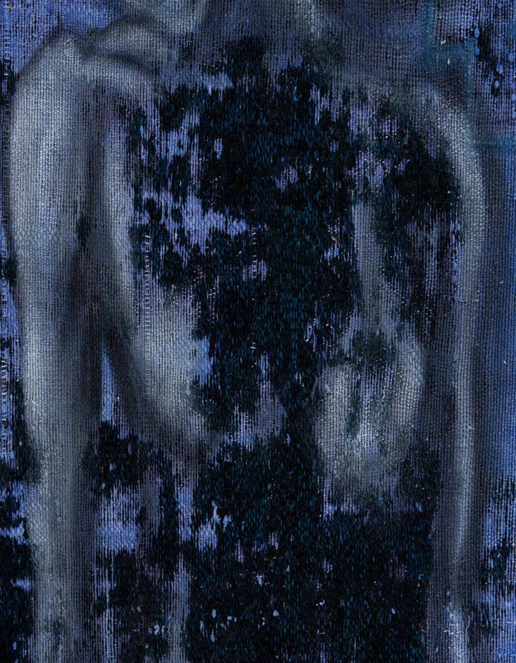 Detail image of 3' 8 x 5'  Hand Knotted Ultra Vintage Persian Wool Rug