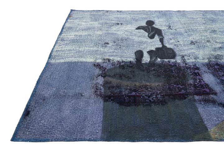 3' 9 x 4' 10 Hand Knotted Ultra Vintage Persian Wool Rug