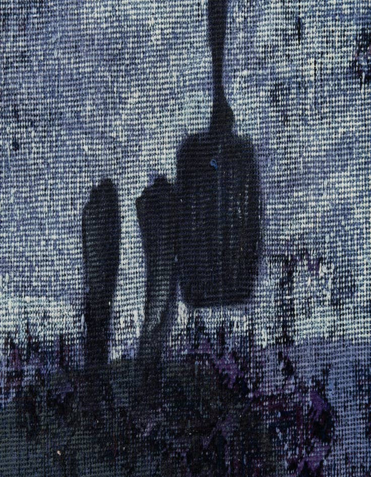 Detail image of 3' 9 x 4' 10  Hand Knotted Ultra Vintage Persian Wool Rug