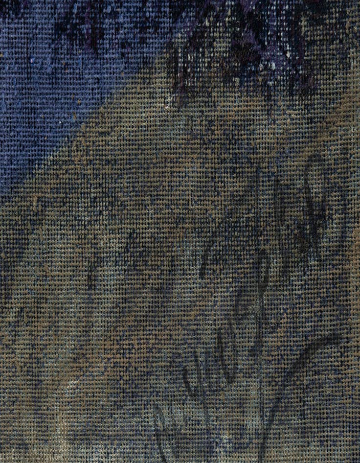 Detail image of 3' 9 x 4' 10  Hand Knotted Ultra Vintage Persian Wool Rug