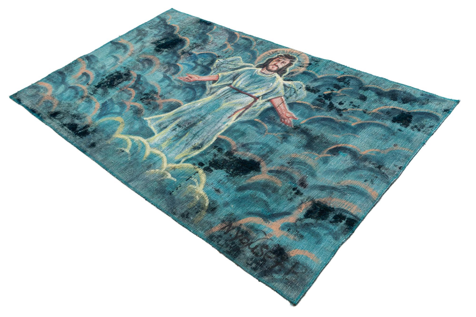 4' x 6' 6 Hand Knotted Ultra Vintage Persian Wool Rug