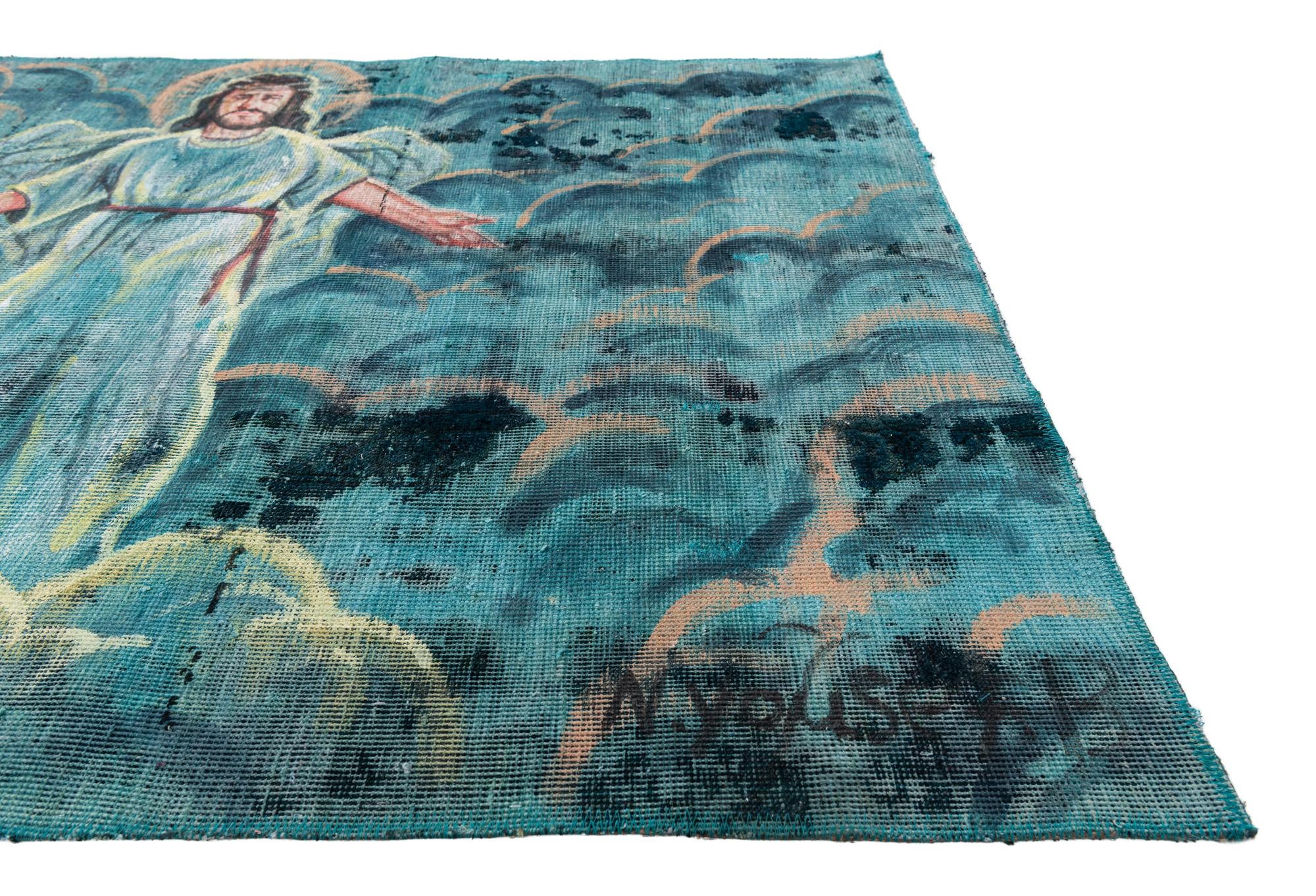 4' x 6' 6 Hand Knotted Ultra Vintage Persian Wool Rug